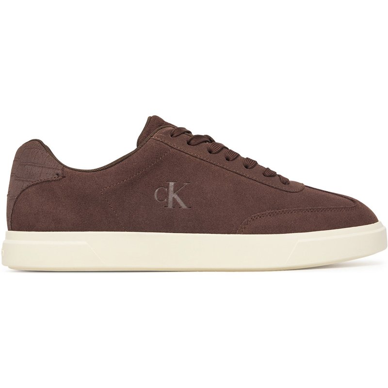 Sneakers Calvin Klein Low Prof Cupsole Laceup Croc Bt HM0HM02285 Braun