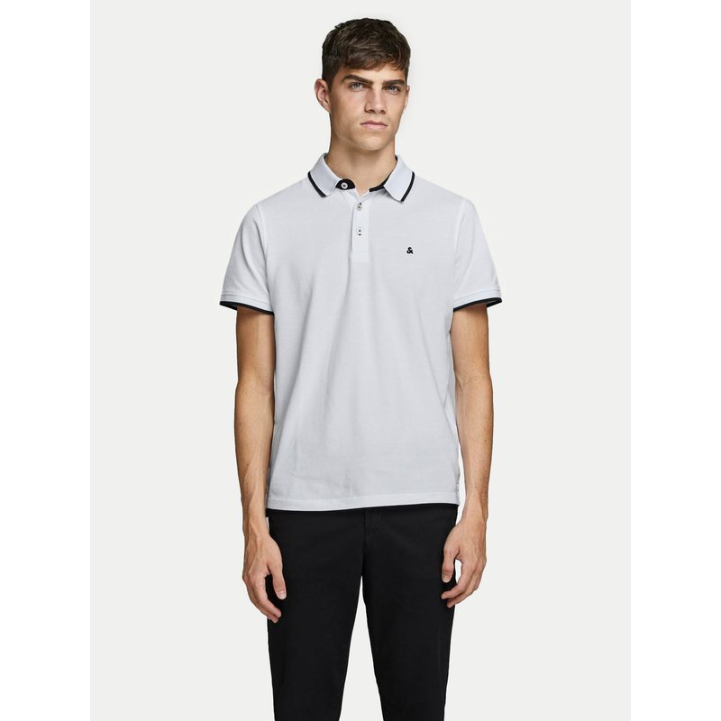 Jack & Jones Poloshirt Paulos 12136668 Weiß Slim Fit