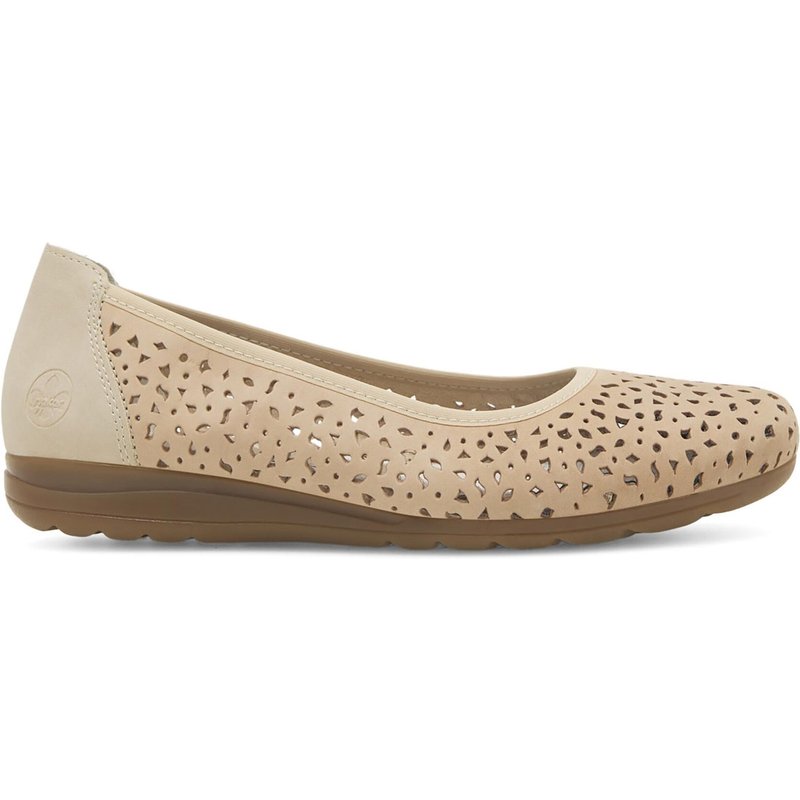 Halbschuhe Rieker L9365-61 Beige