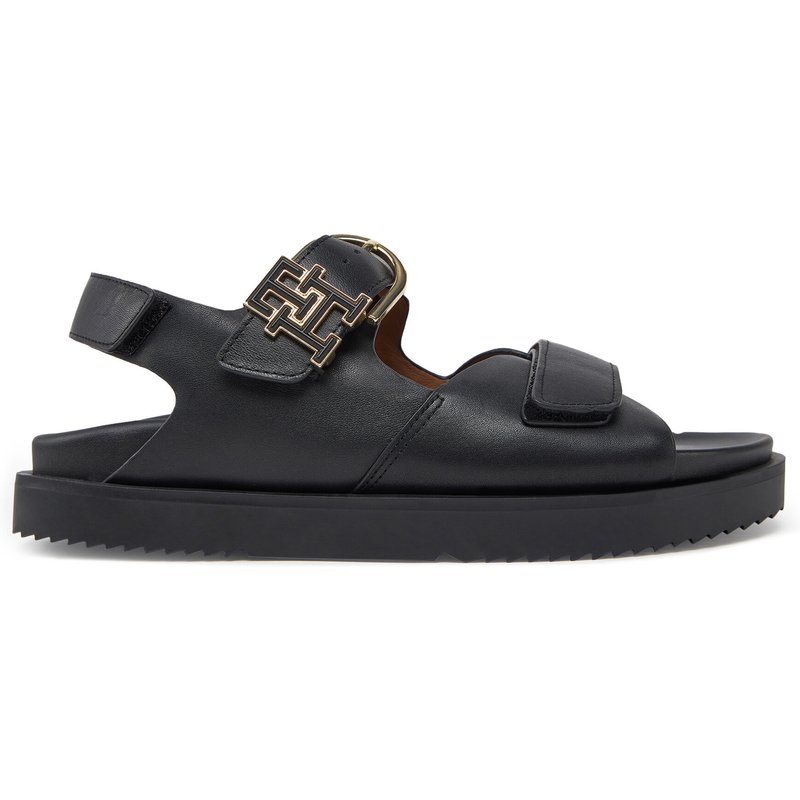 Sandalen Tommy Hilfiger Leather Sporty Sandal FW0FW08799 Schwarz