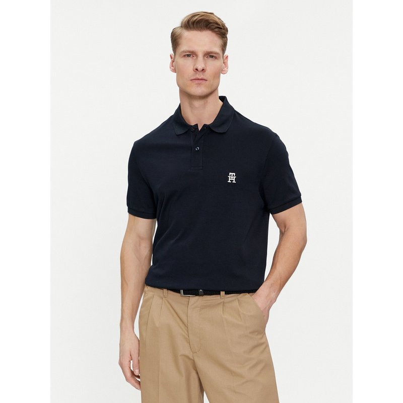 Tommy Hilfiger Poloshirt Interlock MW0MW34783 Dunkelblau Regular Fit