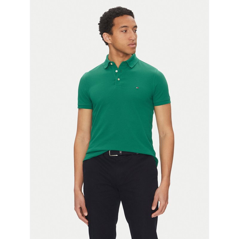 Tommy Hilfiger Poloshirt 1985 MW0MW17771 Grün Slim Fit