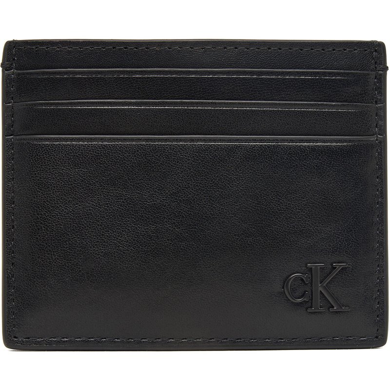 Kreditkartenetui Calvin Klein Bold Ck Suede Cardholder LV04D1363G Schwarz
