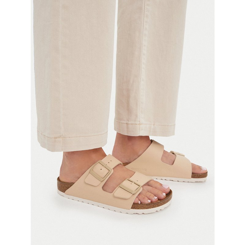 Pantoletten Birkenstock Arizona Birko-Flor 1027723 Beige