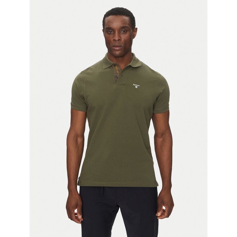 Barbour Poloshirt Tartan MML0012OL51 Khakifarben Regular Fit