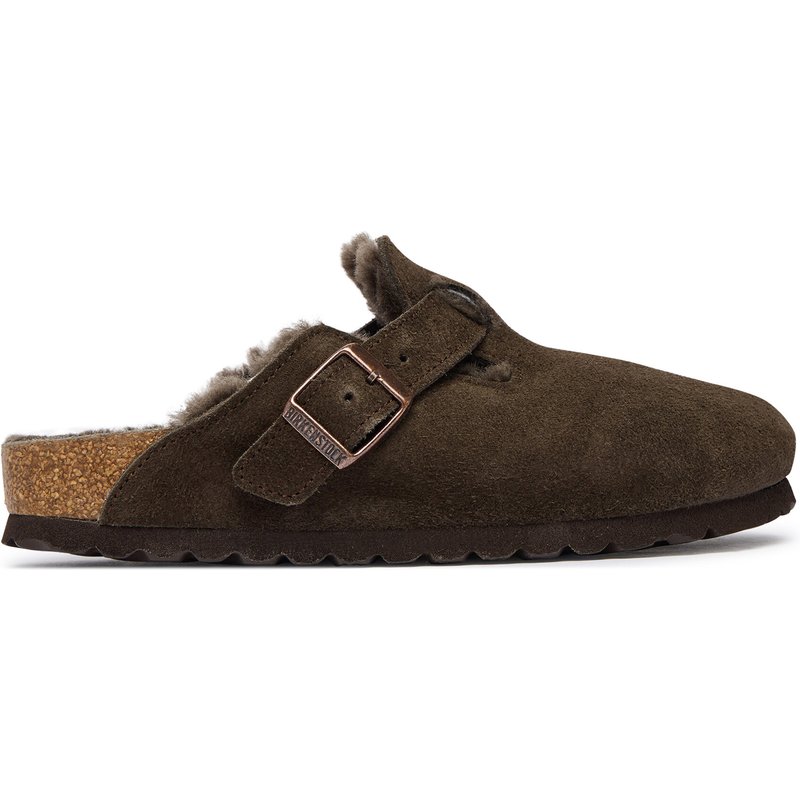 Pantoletten Birkenstock Boston Fur 1020529 Braun