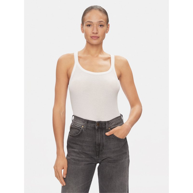 Tommy Hilfiger Top UW0UW05200 Weiß Slim Fit