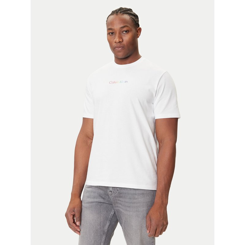 Calvin Klein Jeans T-Shirt Pride Graphic LV04RC815G Weiß Relaxed Fit