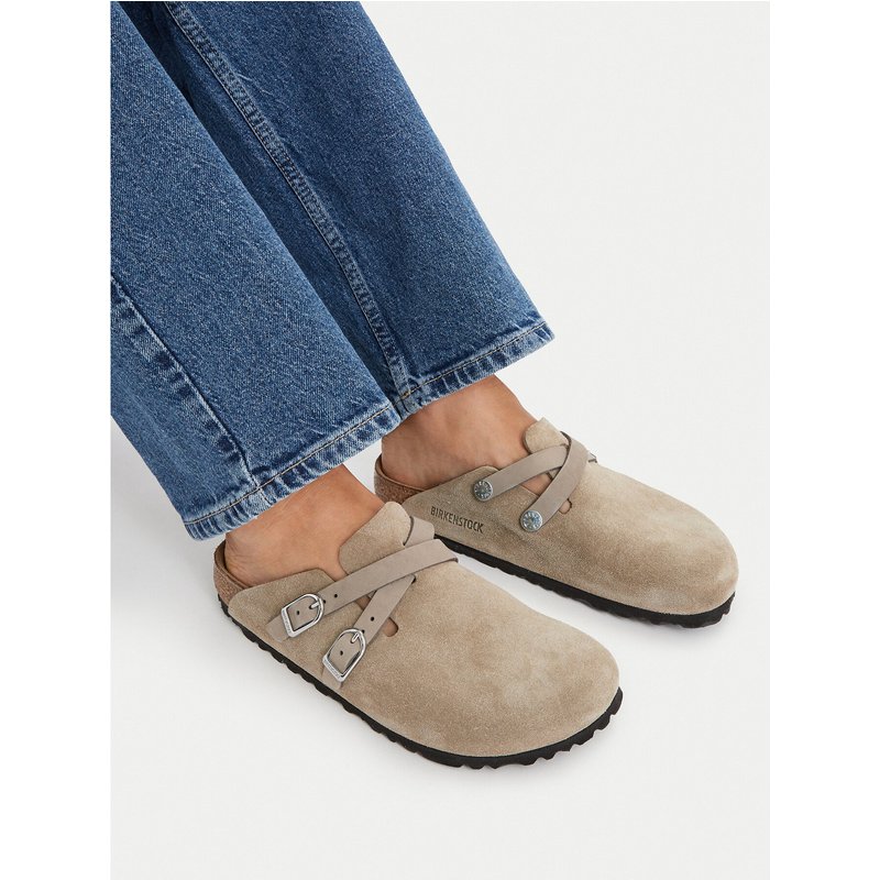 Pantoletten Birkenstock Blair D-Buckle 1032905 Hellbeige