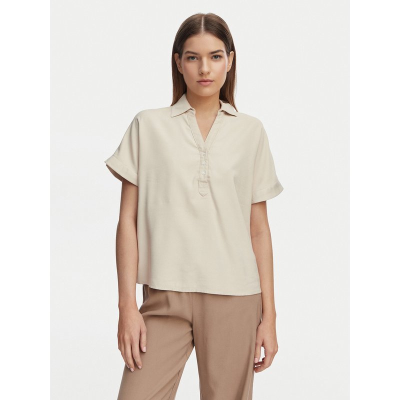 ONLY Poloshirt Aris 15364279 Beige Loose Fit