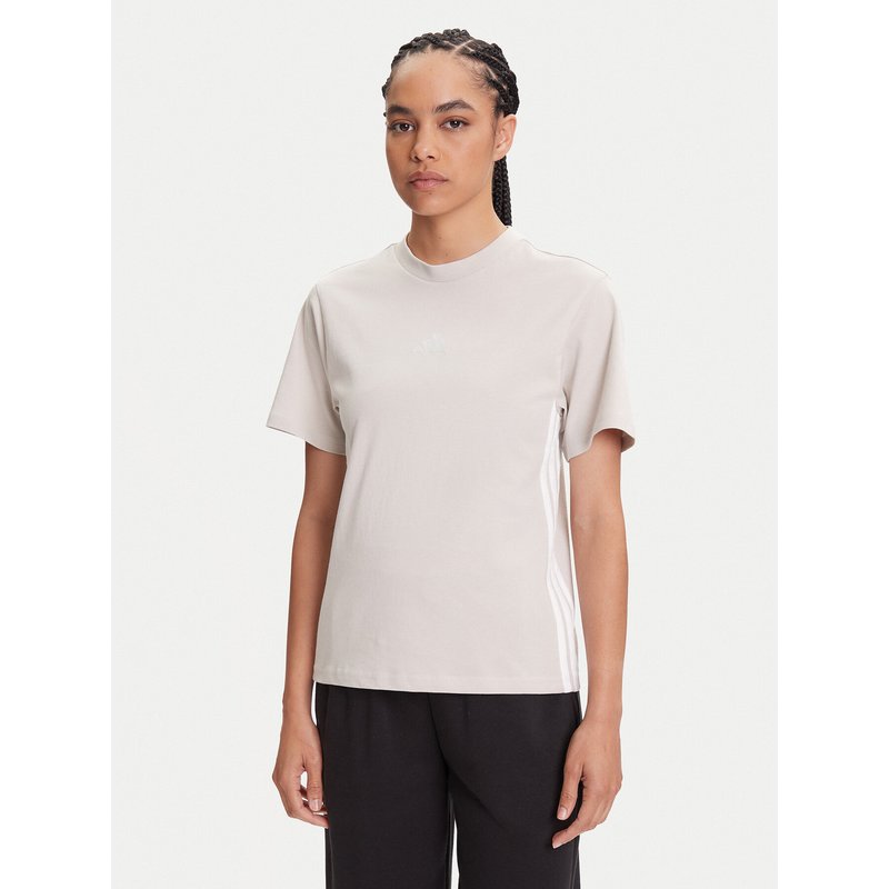 adidas T-Shirt Essentials 3-Stripes JE1237 Beige Regular Fit