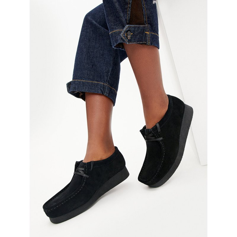 Halbschuhe Clarks Wallabee Evo Sh 26174746 Schwarz