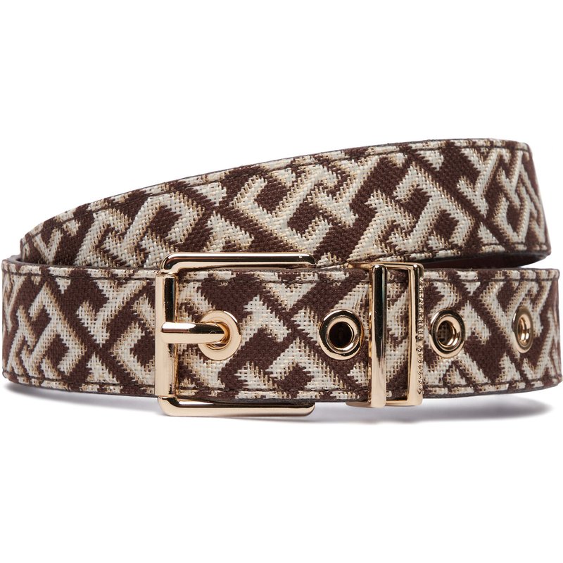 Gürtel Tommy Hilfiger Th Square 2.5 Jacquard AW0AW18894 Braun