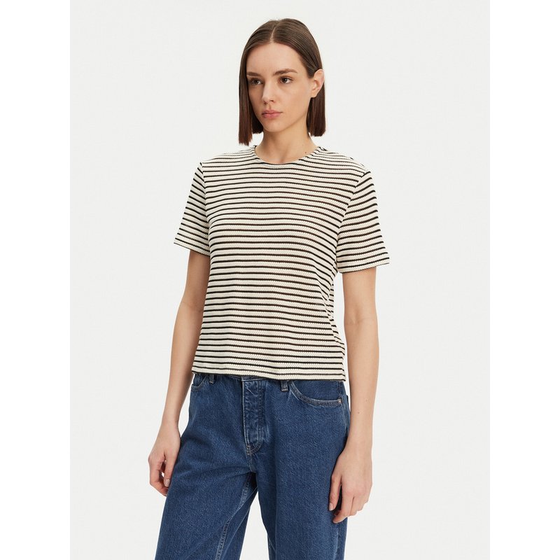 Pieces T-Shirt Manilla 17155073 Écru Loose Fit