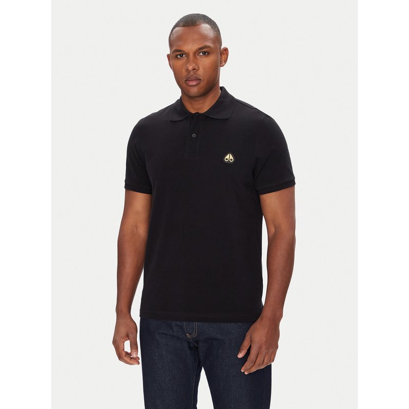 Moose Knuckles Poloshirt Everett M34MT712G Schwarz Regular Fit