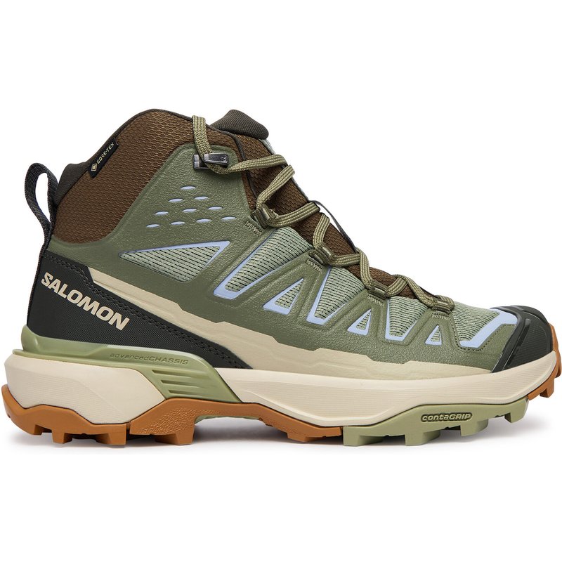 Trekkingschuhe Salomon X Ultra 360 Edge Mid GTX L49098800 Grün