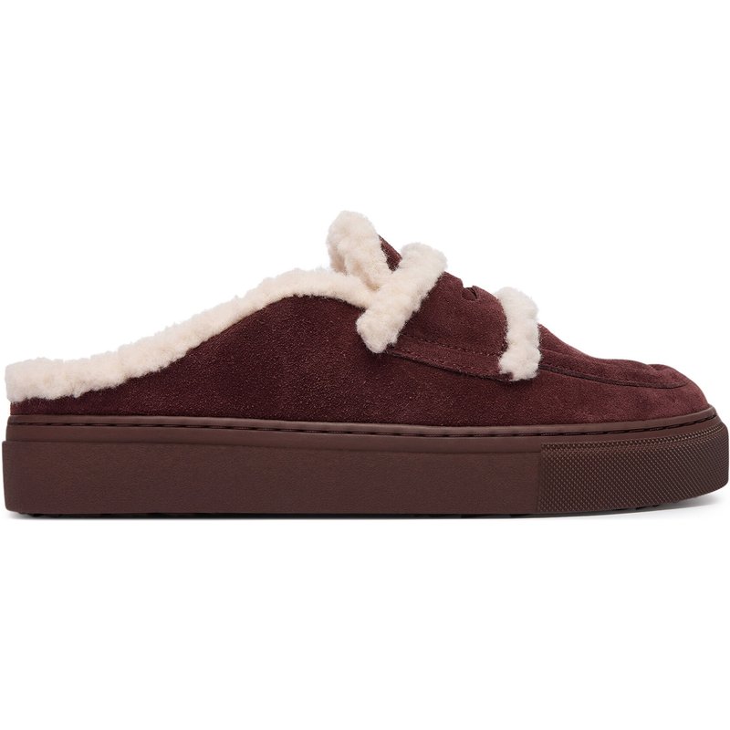 Pantoletten Inuikii Mule Wool 1004.017.0011 Dunkelbraun