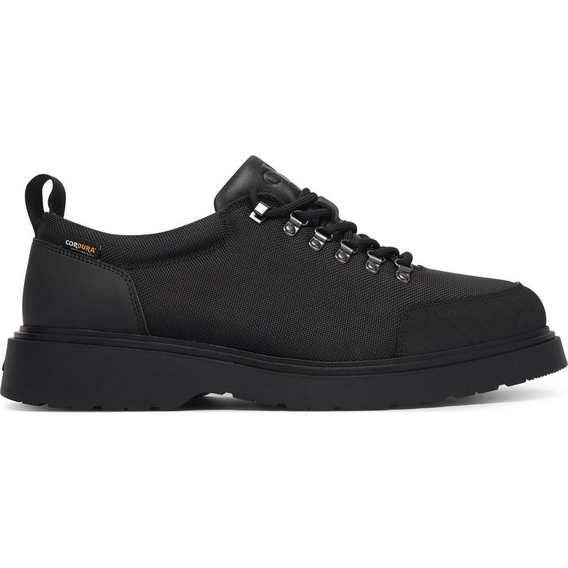 Halbschuhe Calvin Klein Combat Hiking Shoe Mix Mat Wl HM0HM02248 Schwarz