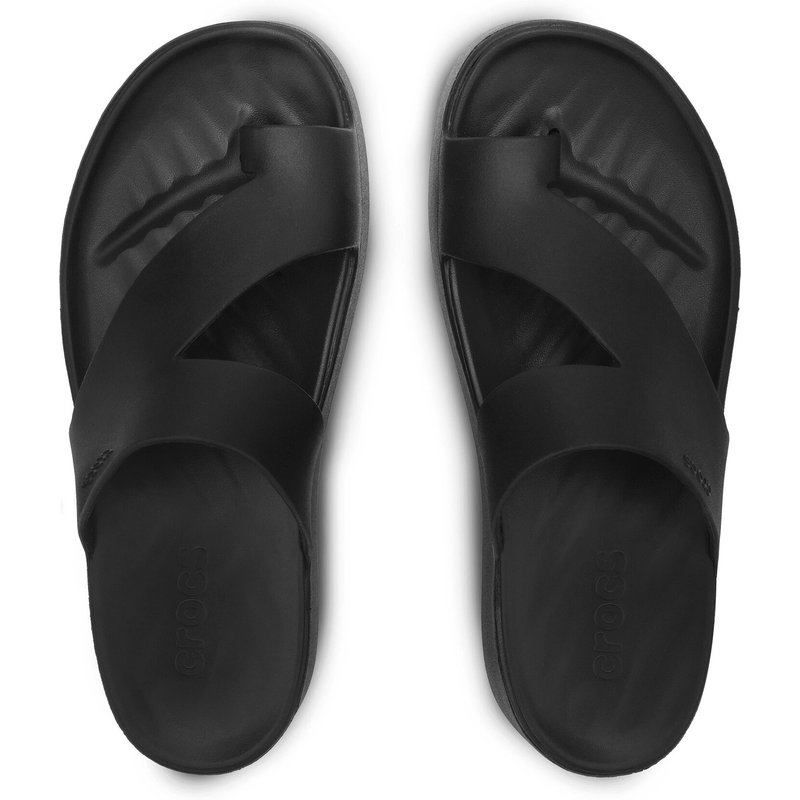 Zehentrenner Crocs Getaway Platform Toe Loop 210834 Schwarz