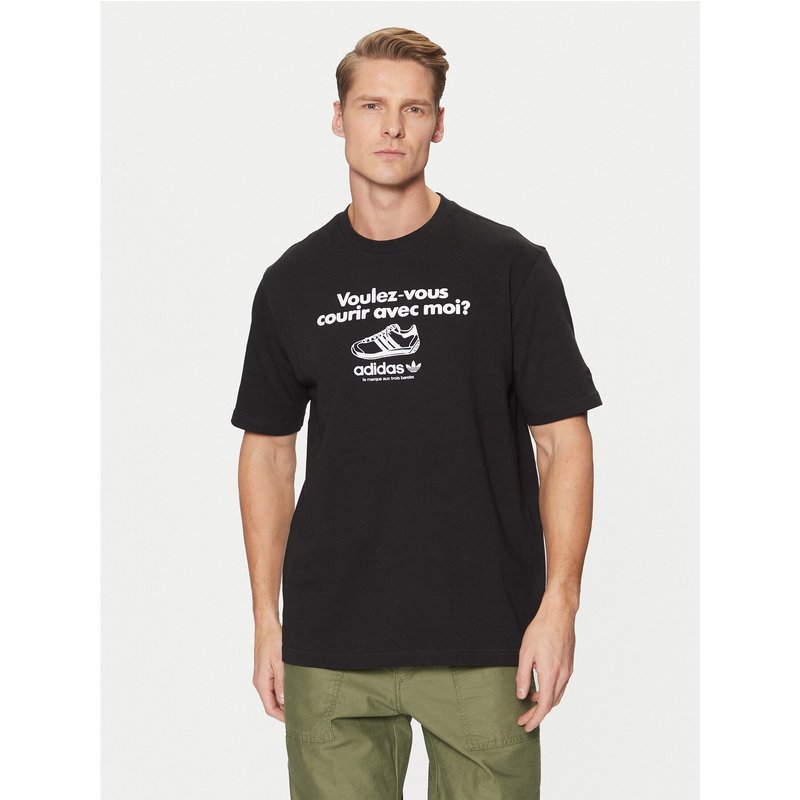 adidas T-Shirt Graphic Tee JC8366 Schwarz Regular Fit