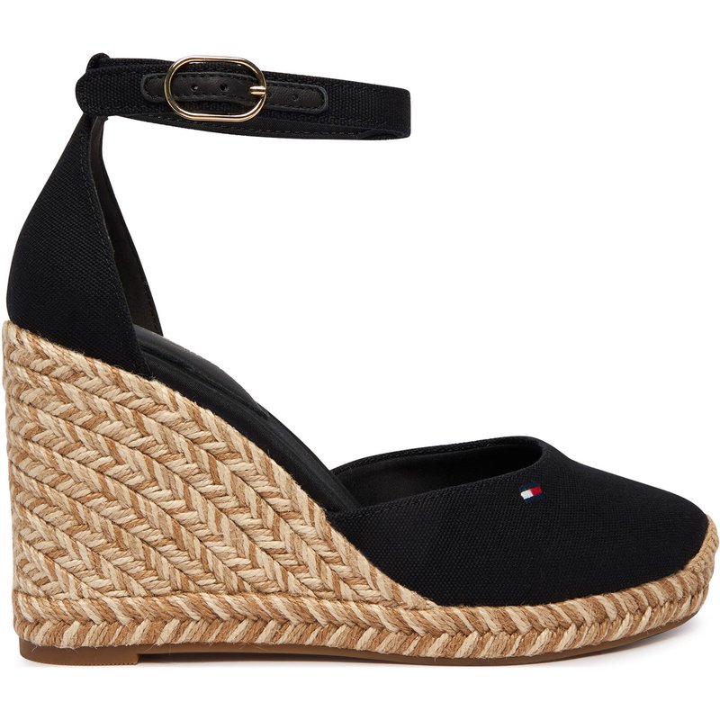 Espadrilles Tommy Hilfiger Flag High Wedge Espad Closed Toe FW0FW09225 Schwarz