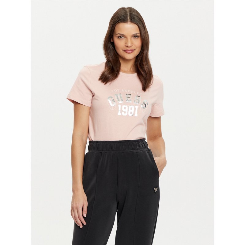 Guess T-Shirt V5RI06 I3Z14 Rosa Regular Fit