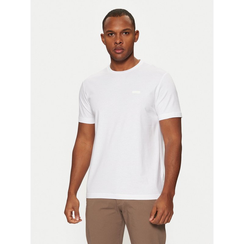 Calvin Klein T-Shirt Smooth Cotton T-Shirt K10K112229 Weiß Regular Fit