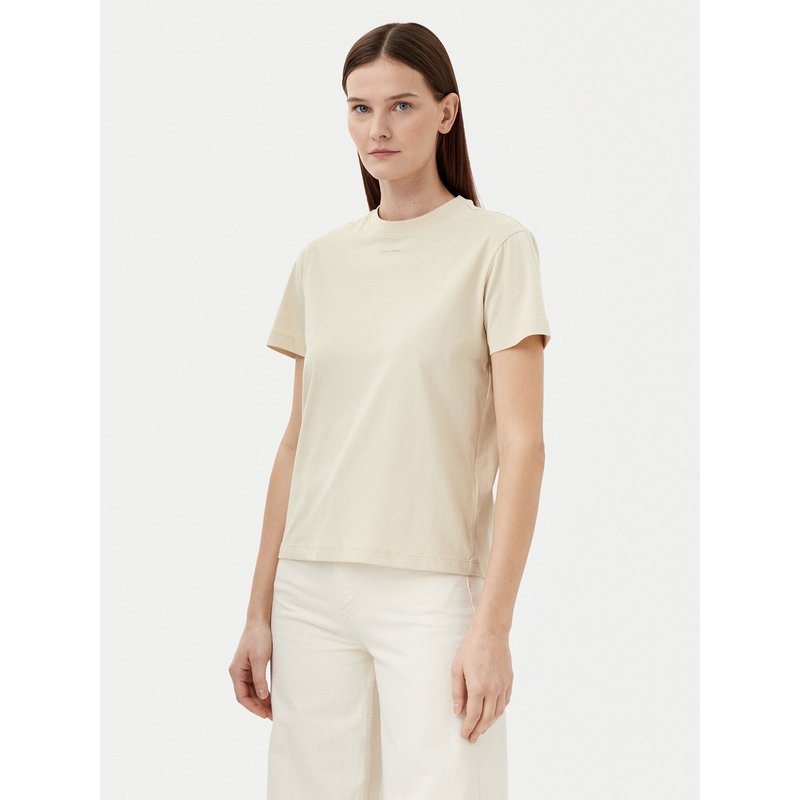Calvin Klein T-Shirt Nano Logo K20K207519 Beige Regular Fit