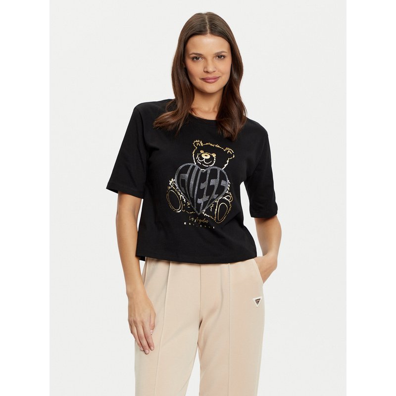 Guess T-Shirt V5RI09 I3Z14 Schwarz Relaxed Fit