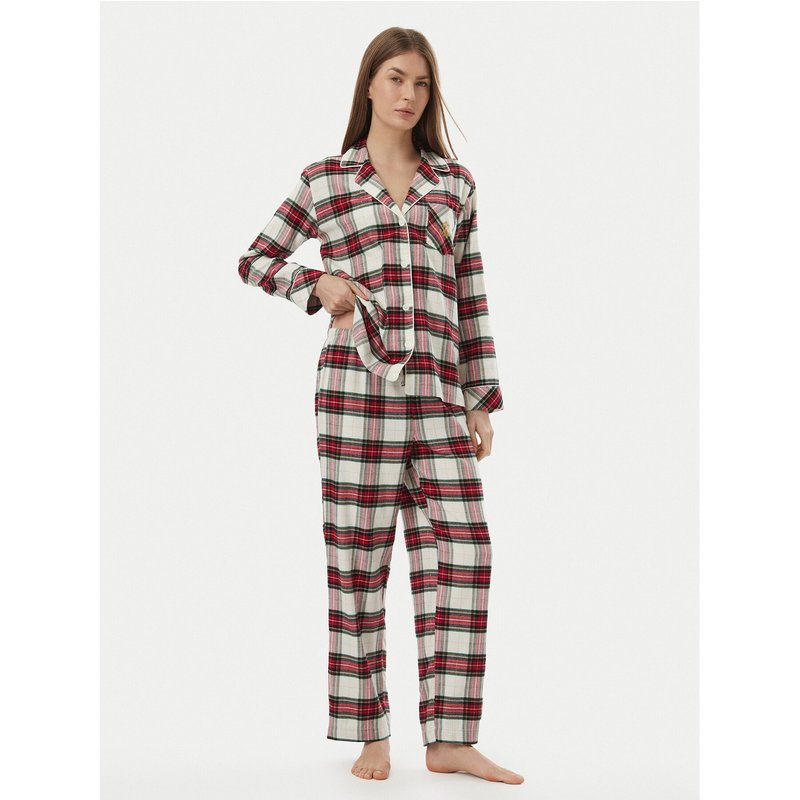 LAUREN RALPH LAUREN Pyjama ILN92551F Rot Relaxed Fit