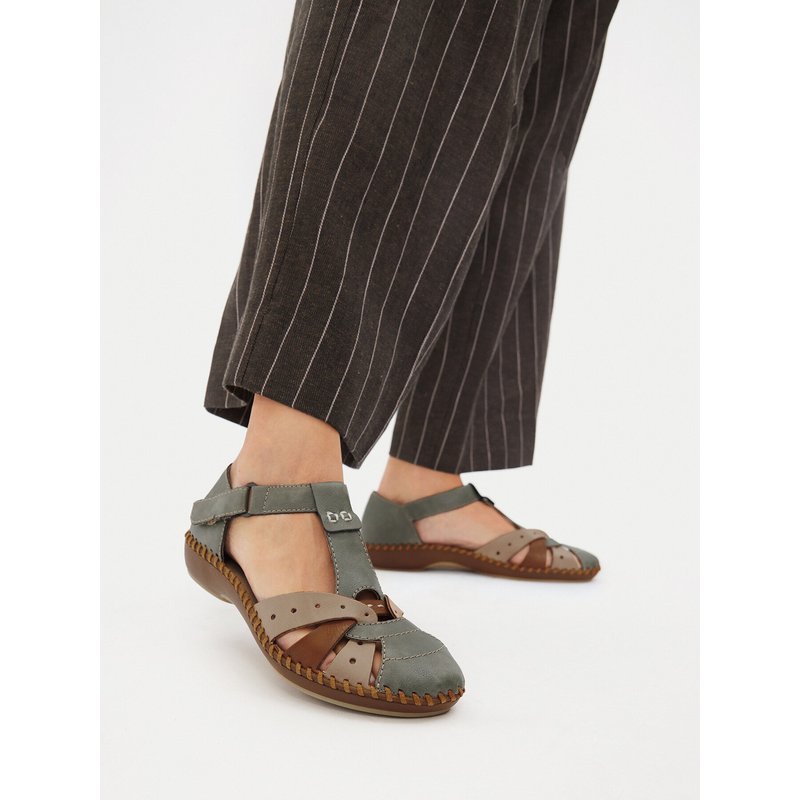 Sandalen Rieker M1655-54 Grün