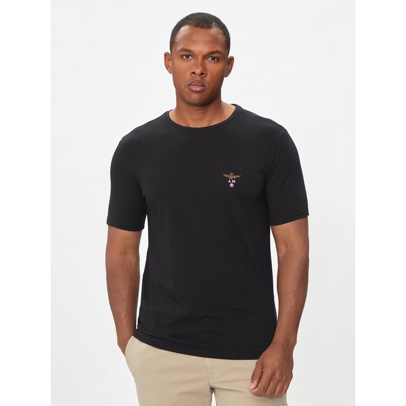 Aeronautica Militare T-Shirt AM1UTI001 Schwarz Regular Fit
