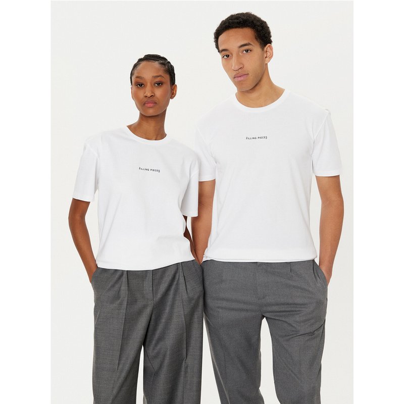 Filling Pieces T-Shirt Unisex 7443400 Weiß Slim Fit