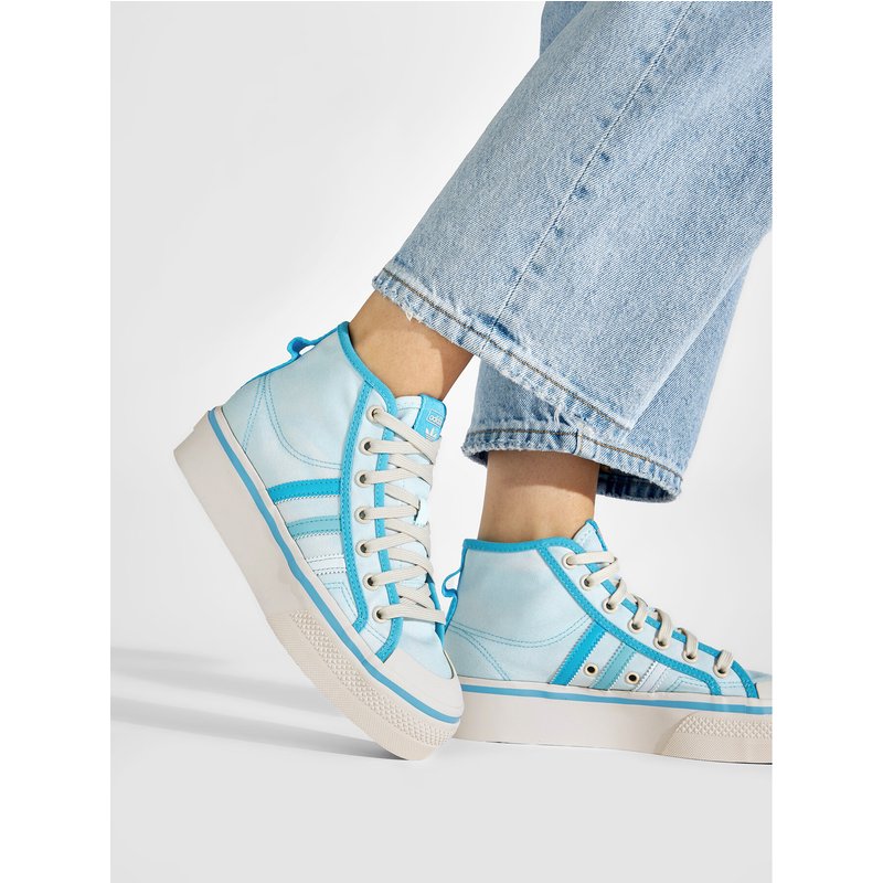 Sneakers aus Stoff adidas Nizza Platform Mid GX4604 Blau