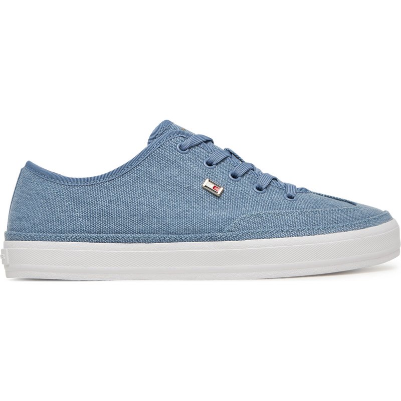 Sneakers Tommy Hilfiger Washed Canvas Vulc Sneaker FW0FW08894 Blau