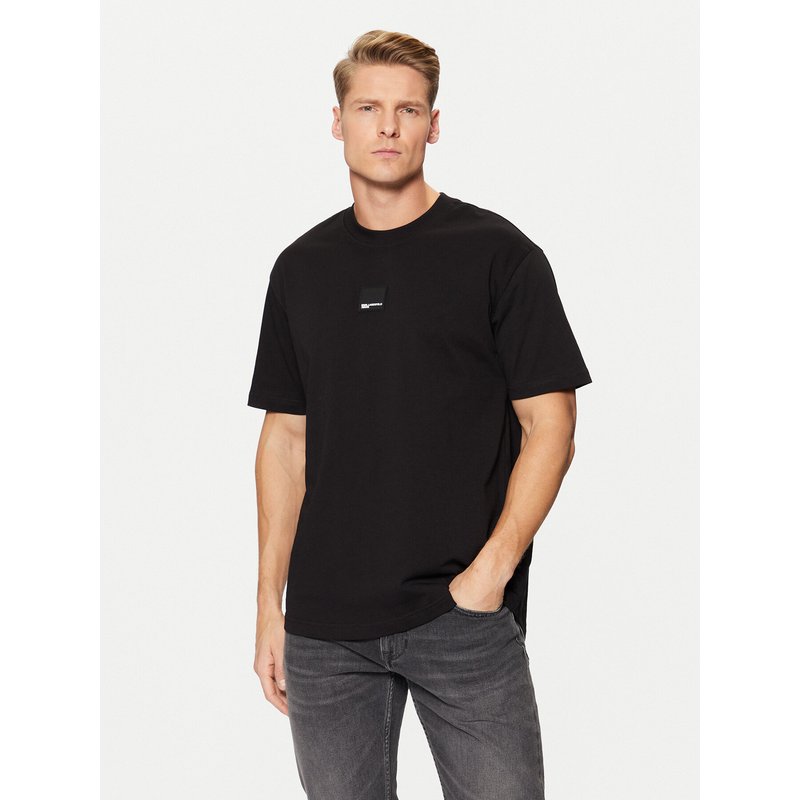 Karl Lagerfeld Jeans T-Shirt A1M17011 Schwarz Relaxed Fit