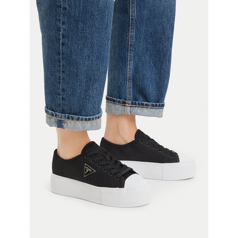 Sneakers aus Stoff Guess FLJJZ3 FAB12 Schwarz