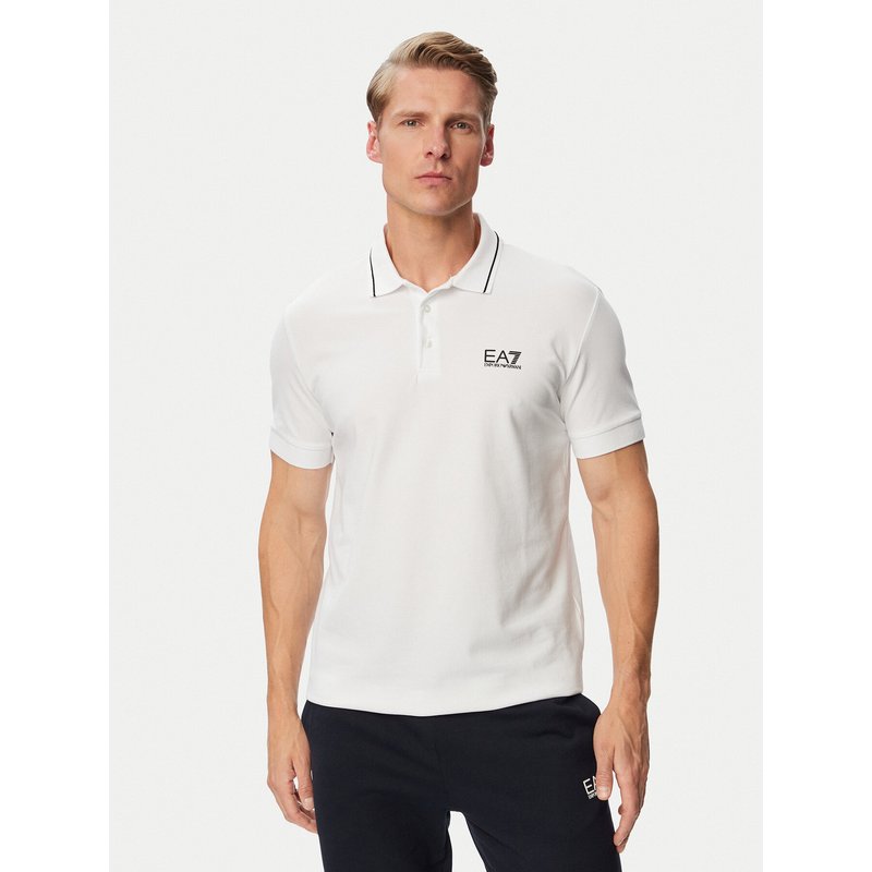 EA7 Emporio Armani Poloshirt 8NPF16 PJVUZ 1100 Weiß Slim Fit