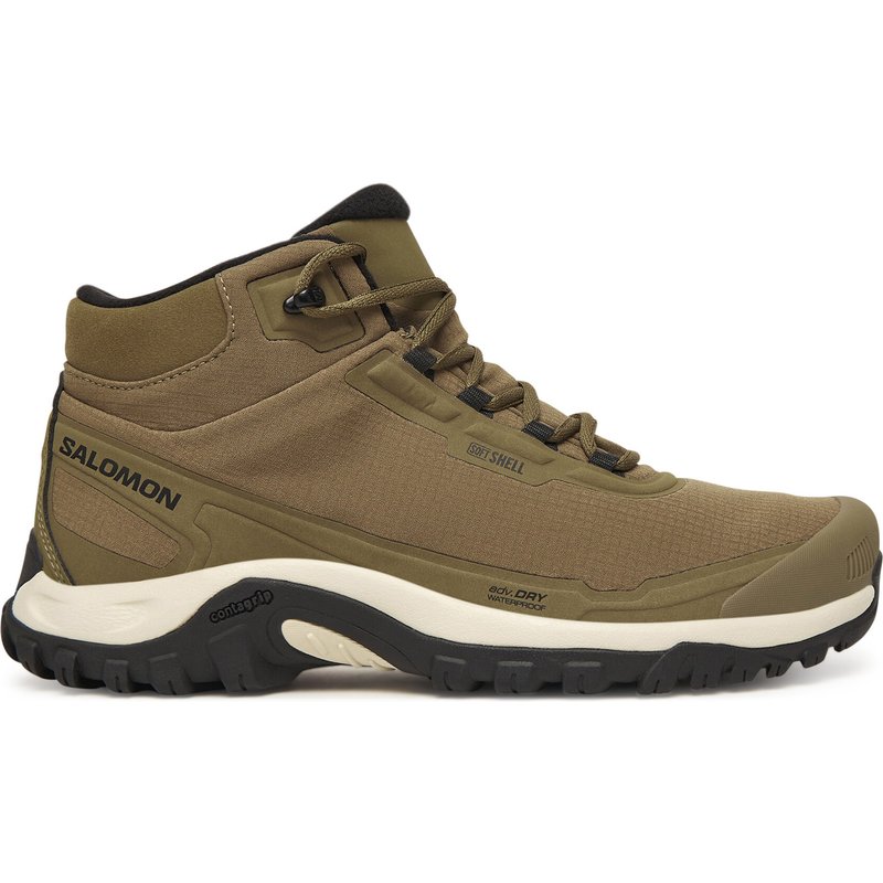 Trekkingschuhe Salomon Shelter Waterproof L47974000 Khakifarben