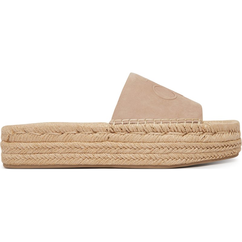Espadrilles Calvin Klein Flatf Espa Mule Nub Mg HW0HW02890 Beige