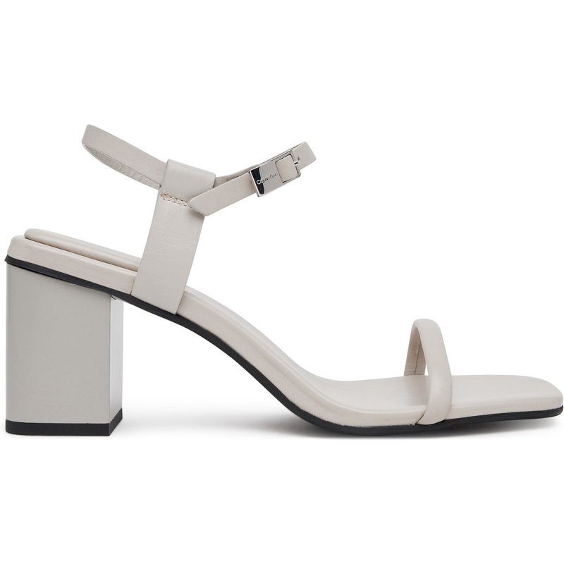 Sandalen Calvin Klein Block Heel Sandal 75 Lth HW0HW02650 Grau