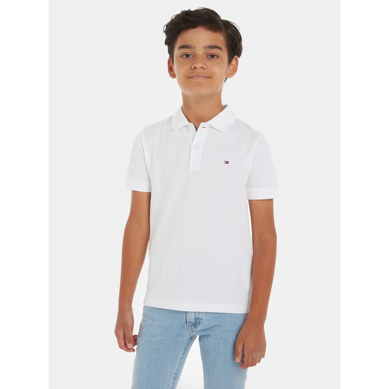 Tommy Hilfiger Poloshirt Flag KB0KB09103 Weiß Regular Fit