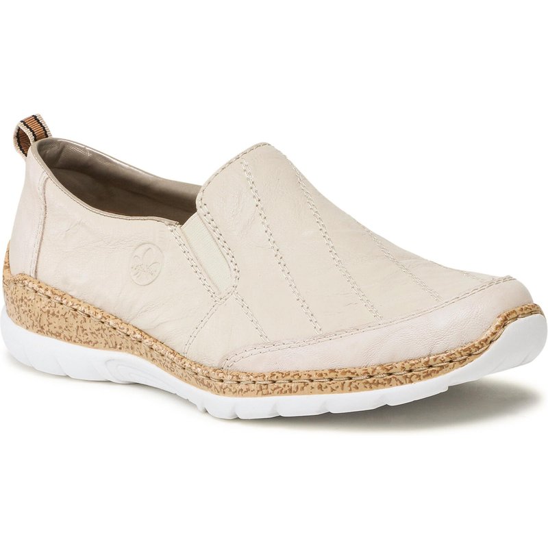 Halbschuhe Rieker N4274-60 Beige