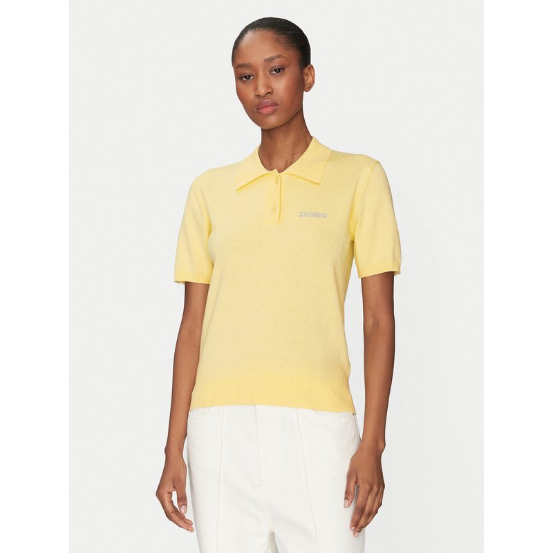 2NDDAY Poloshirt Jean 2252348408 Gelb Regular Fit