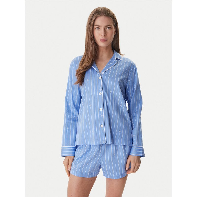 LAUREN RALPH LAUREN Pyjama ILN12490 Blau Regular Fit