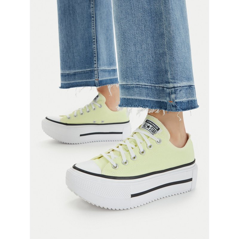 Sneakers aus Stoff Converse Chuck Taylor All Star Lift Double Stack Platform A16283C Gelb