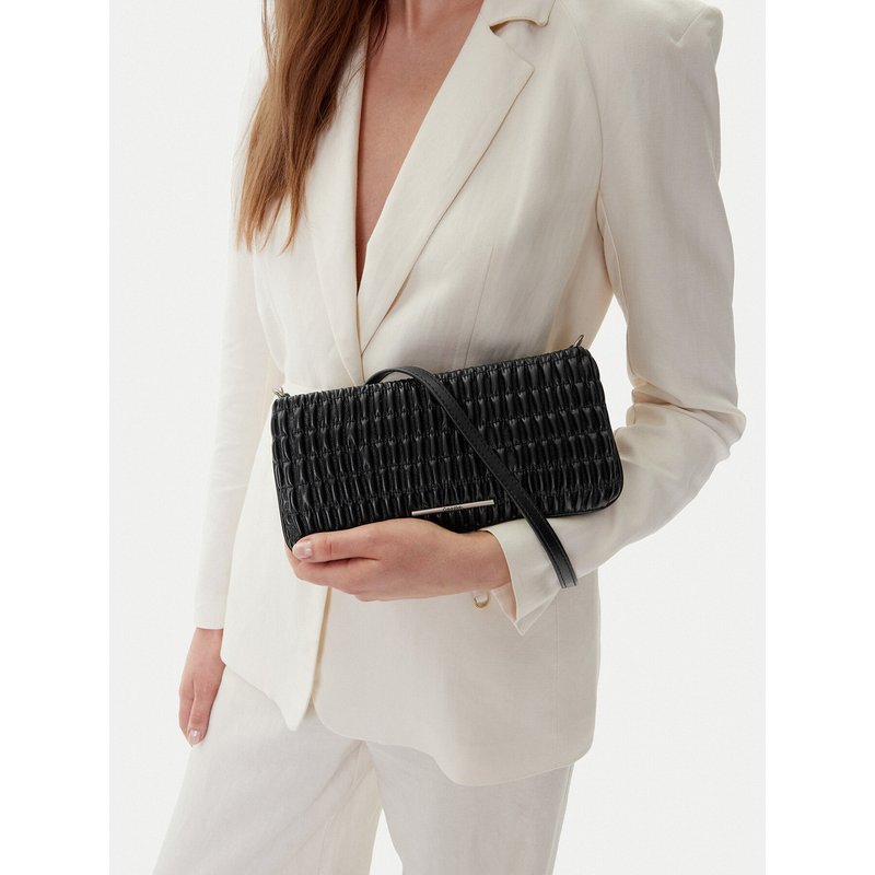 Handtasche Calvin Klein Jeans Rouched Zip Top Bag LV04K3090G Schwarz