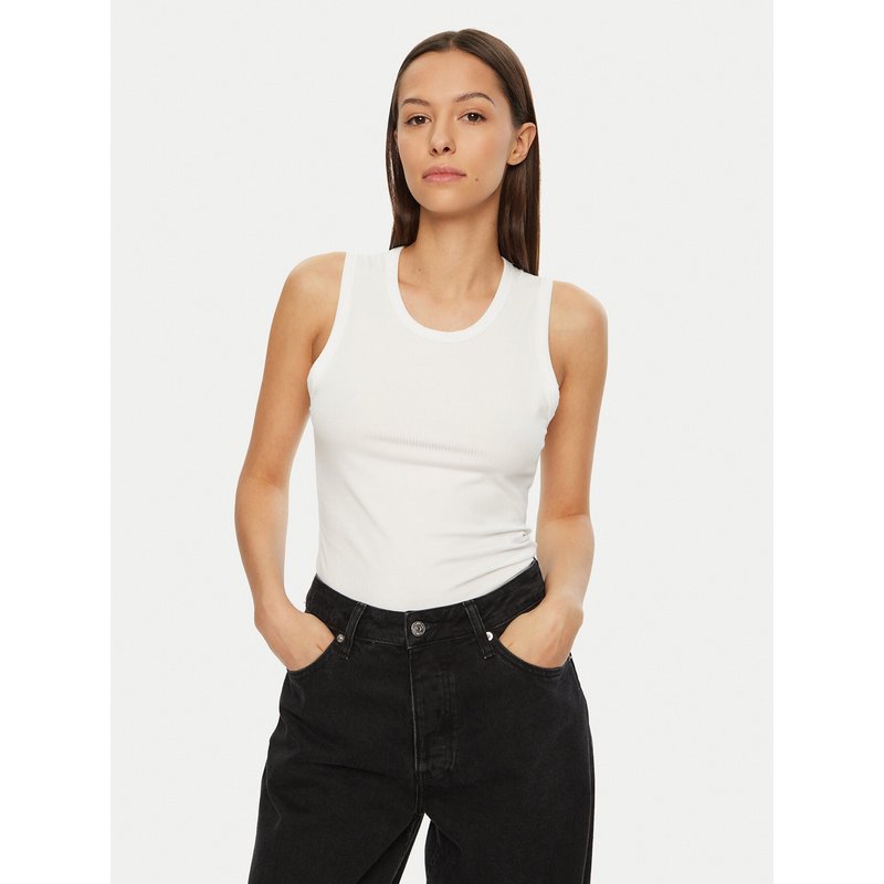 Calvin Klein Top K20K208054 Weiß Slim Fit