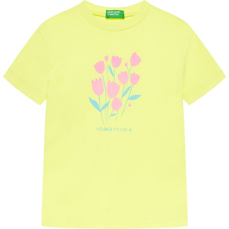 United Colors Of Benetton T-Shirt 3JERG10J3 Gelb Regular Fit