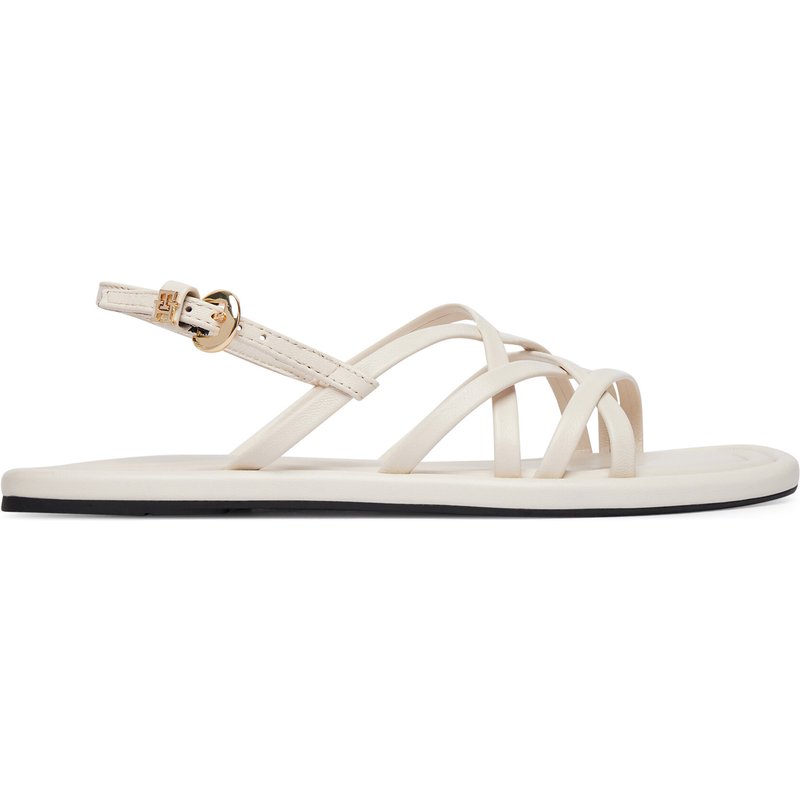 Sandalen Tommy Hilfiger Flat Strappy FW0FW09220 Creme